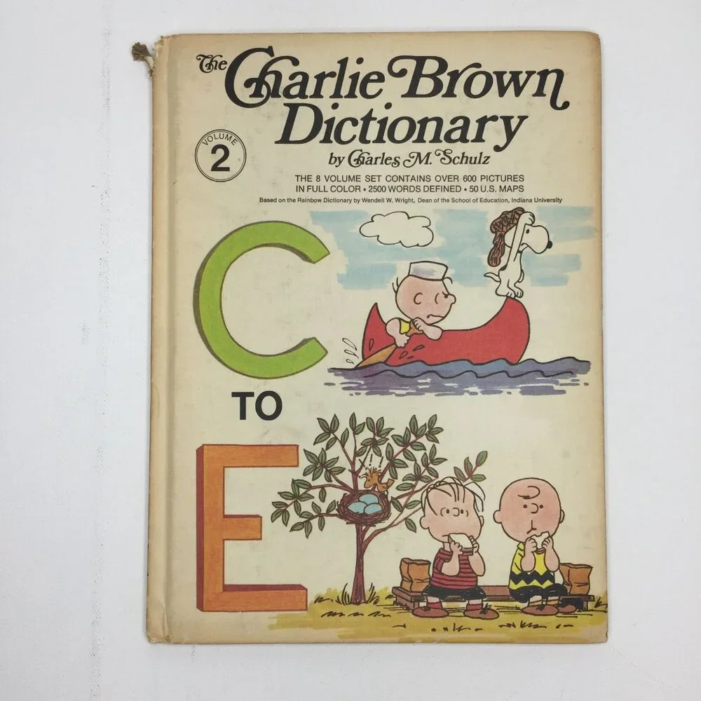 Vintage 1973 Peanuts The Charlie Brown Dictionary Incomplete Set Volumes 1-5 & 7